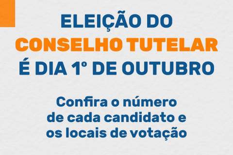 Conheça os candidatos e os locais de votação para a eleições do conselho tutelar no dia 1º de outubro